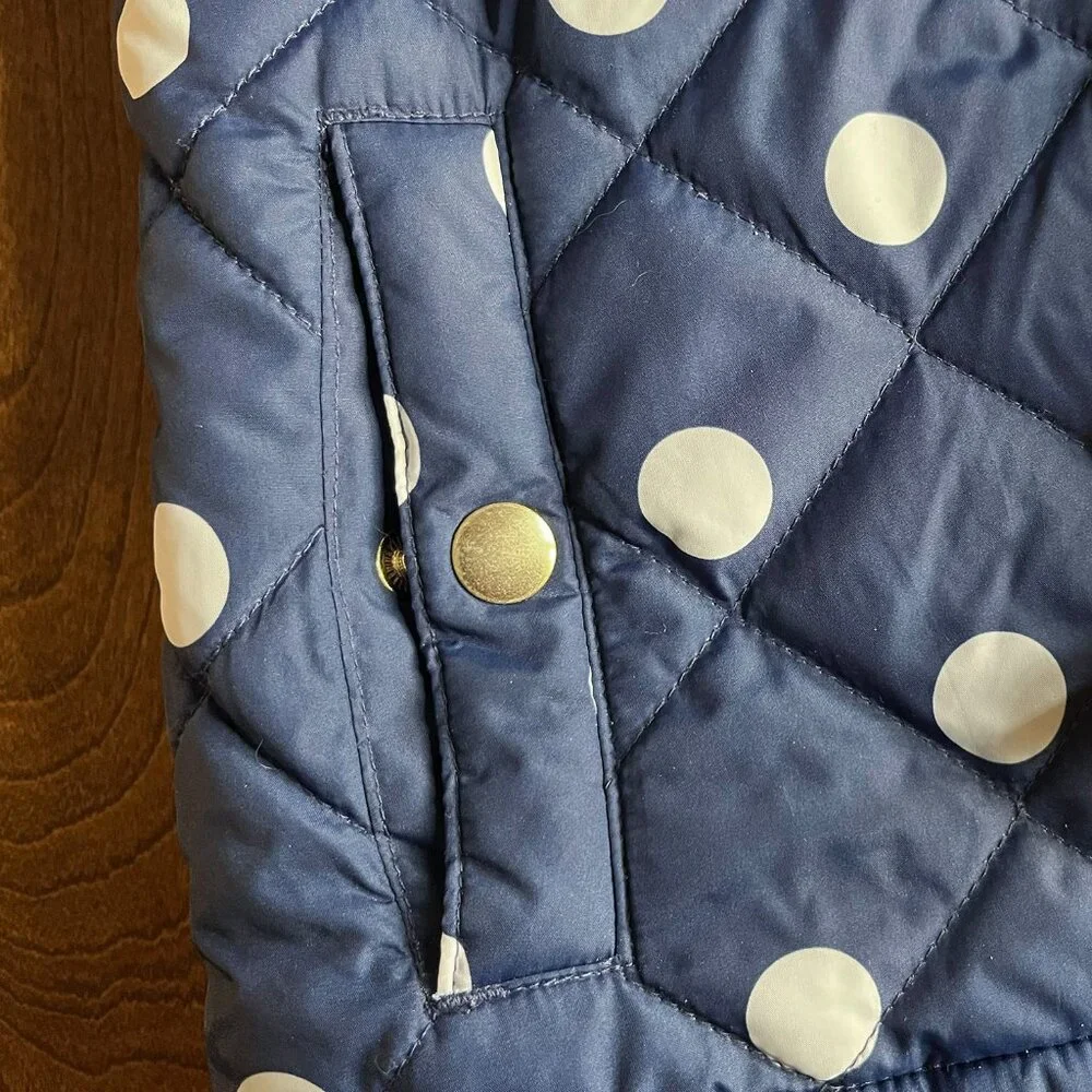 Gap sherpa-lined polka dot vest S 6-7